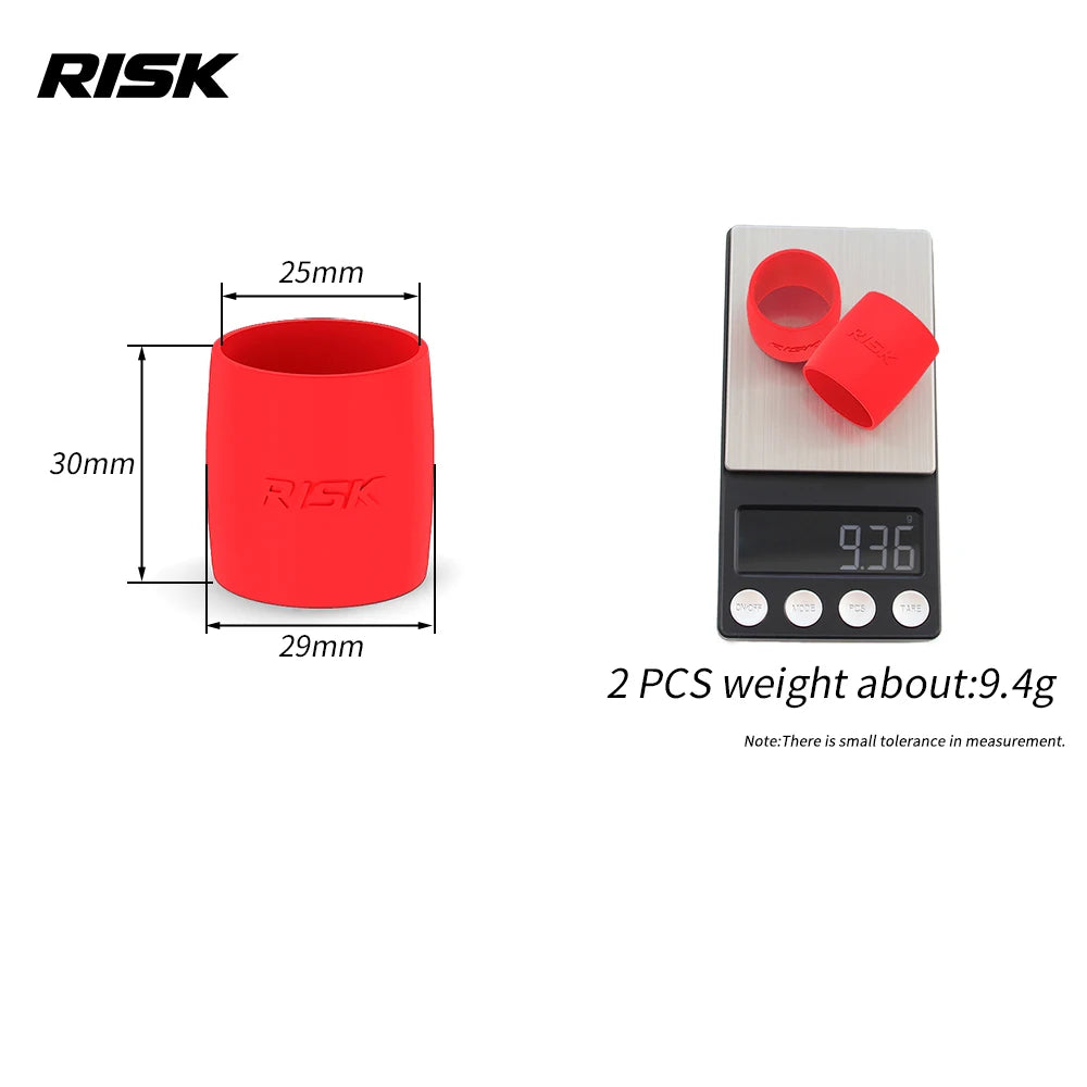 Risk 1 Pair Road Bicycle Elasticity Handlebar Strap Fixed Ring Bending Handle Silicone Elastic Strap Fixing  Anti-Slip Sleeve