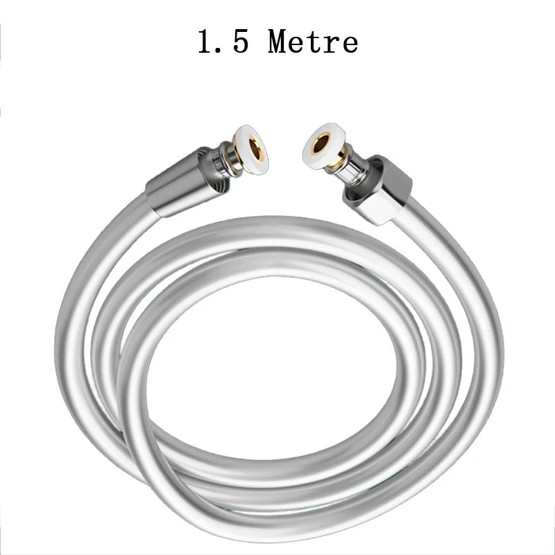 Flexible Anti Winding 1.2/1.5/2m High Pressure GI/2 Universal Interface PVC Handheld Shower Head Hose Faucet Extension Pipe