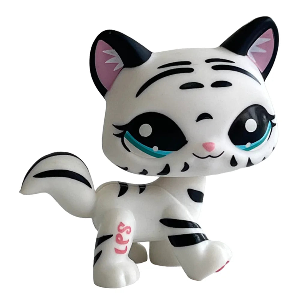 CAT rare pet lps bobble head toys short hair cat standing grey #5 #391 black #336 old original anime figure toys