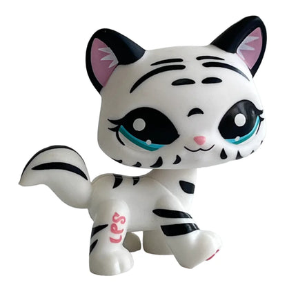 CAT rare pet lps bobble head toys short hair cat standing grey #5 #391 black #336 old original anime figure toys
