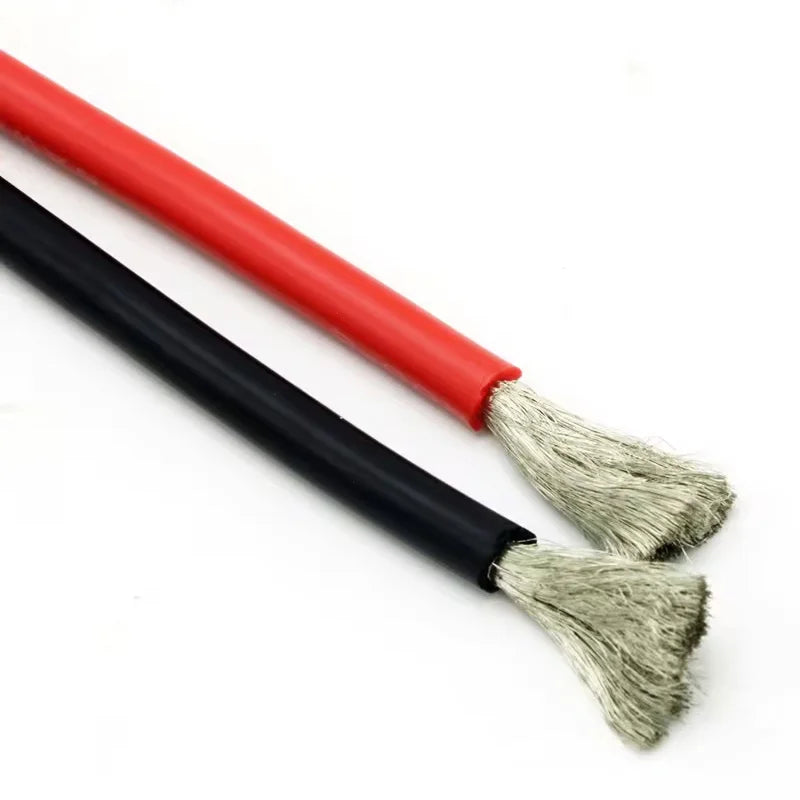 10 meter/lot High Quality wire silicone 10 12 14 16 18 20 22 24 26 28 30AWG 5m red and 5m black color