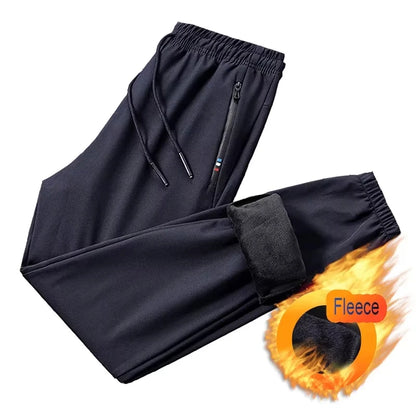 CHRLCK Warm Waterproof Running Pants Men Winter Softshell Fleece Trousers Women Jogging Camping Climbing Skiing Hiking Pants