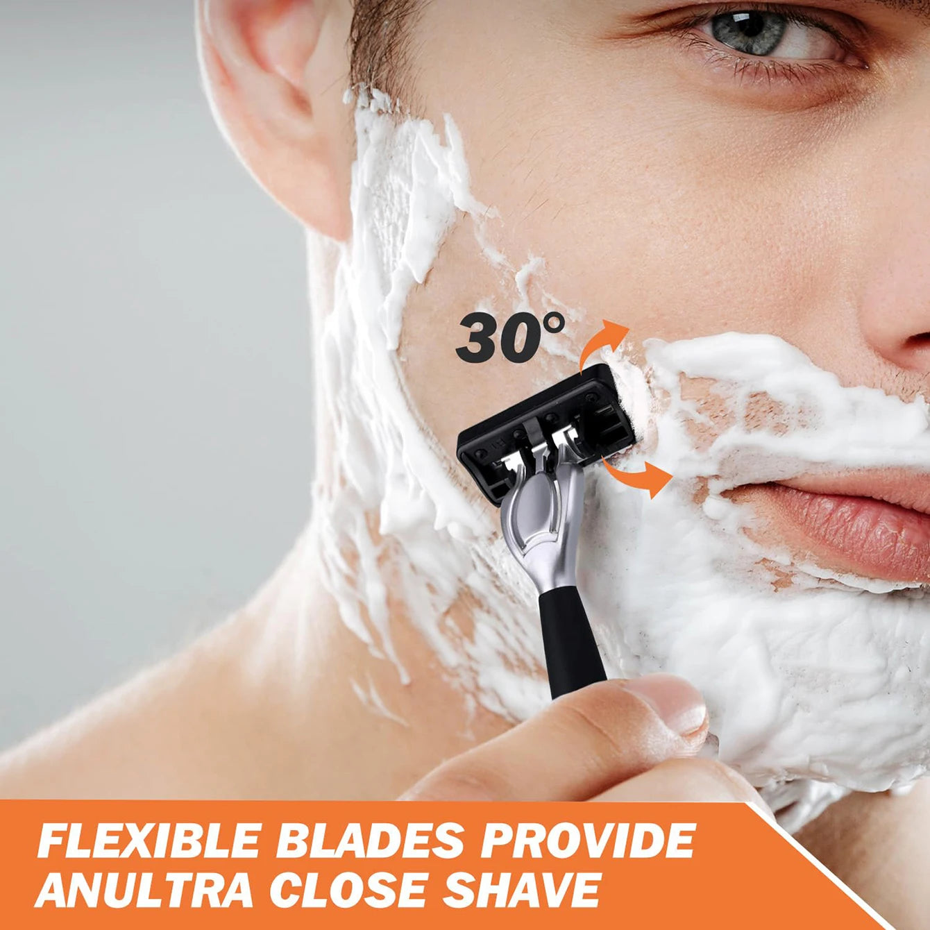 Washable Metal Ordinary Beard And Beard 6-layer Manual Men's Razor Stainless Steel Blade Hand Guard Metal Razor Holder