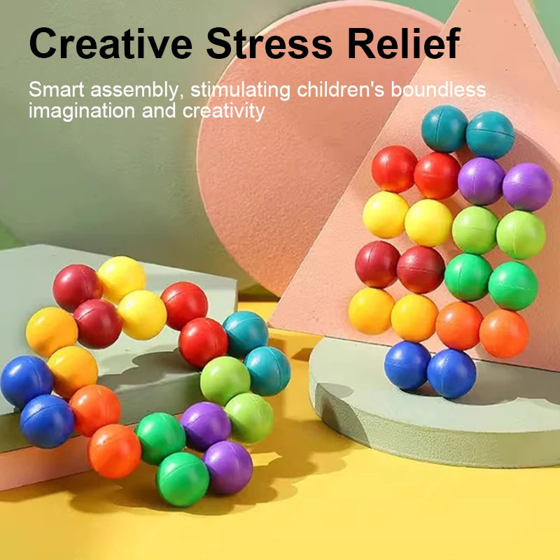 3D Cube Ball Puzzle Magic Ball - Unlimited Versatile Cube Stress Relief Toy for Brain Training And Fun