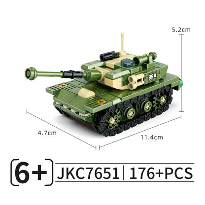 WW2 King Tiger Heavy Tank Building Blocks - DIY Military Model Kit , Educational Toy Gift for Kids