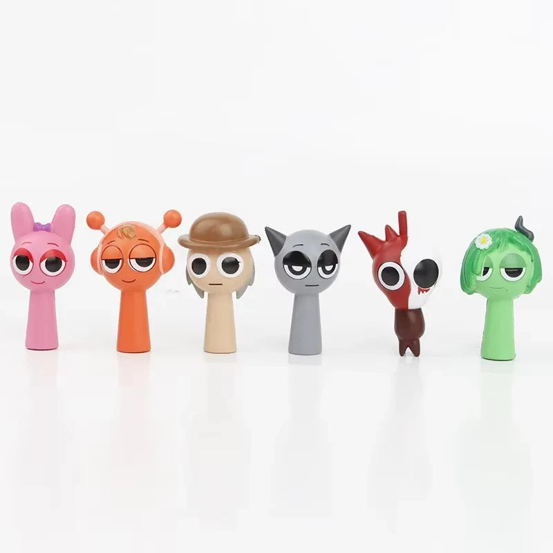 Hot New 24pcs/Set Mini Sprunki Action Figure Toy Cartoon Movie Sprunki Wenda Model Doll Figurines Kids Gift