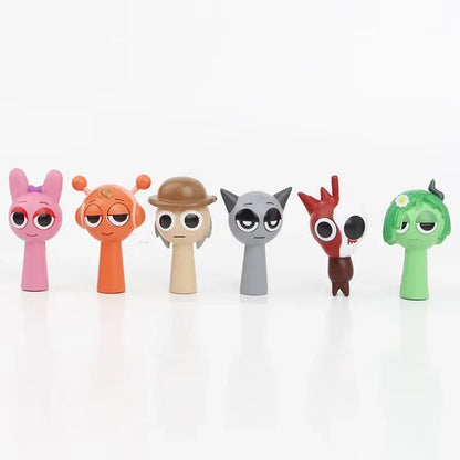 Hot New 24pcs/Set Mini Sprunki Action Figure Toy Cartoon Movie Sprunki Wenda Model Doll Figurines Kids Gift