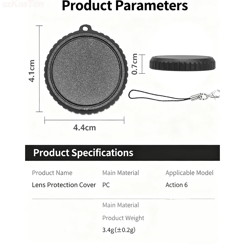 Camera Lens Caps for DJI Osmo Action 6 Anti-scratch Silicone Camera Lens Protective Cover for DJI Action 6 Camera Accessories