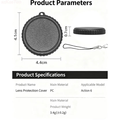 Camera Lens Caps for DJI Osmo Action 6 Anti-scratch Silicone Camera Lens Protective Cover for DJI Action 6 Camera Accessories
