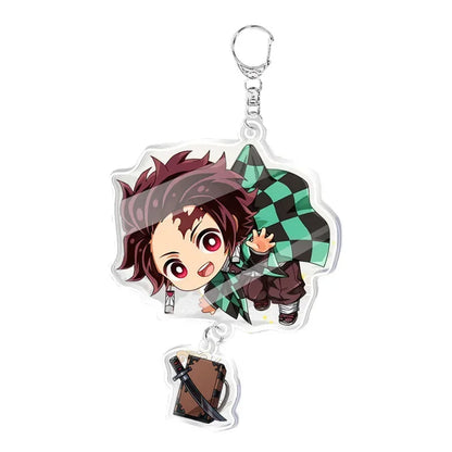 5pcs Demon Slayer Pendant Kimetsu No Yaiba Blade of Ghost Keychain Acrylic Bag Pendant Car Key Chain Gift Accessories gift