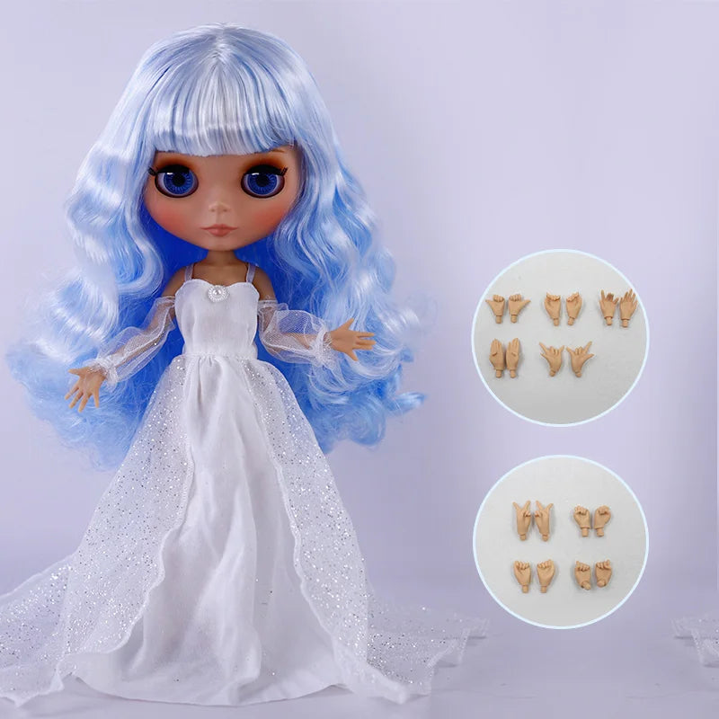 ICY DBS Blyth Doll Tan Skin Matte Face With Eyebrows Special Price 1/6 BJD JOINT body Neo Christmas Gift Anime
