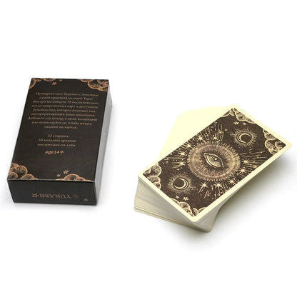 78 Pcs Tarot Cards Classic Rider Waite Tarot Deck In Russian Language with Guidebook 10.5*6cm