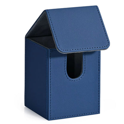 Card Deck Box,Card Storage Box holds 100+ Single Sleeved Cards, PU Leather Magnetic Closure for Magic cards TCG cards