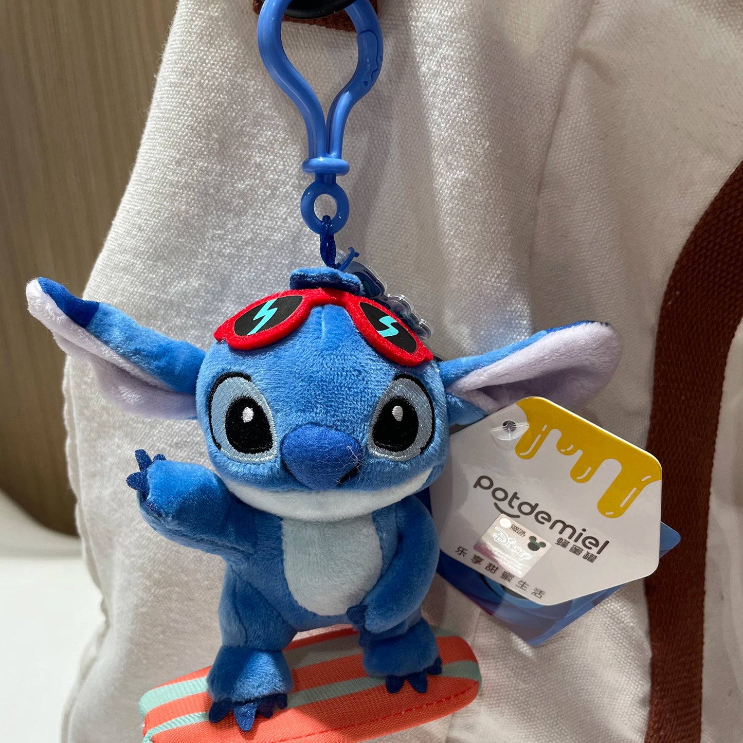 Original Disney Toy Story Stitch Kawaii Winnie Lotso Plush Doll Cartoon Stuffed Anime Keychain Pendant Strap Toys Gift For Kids