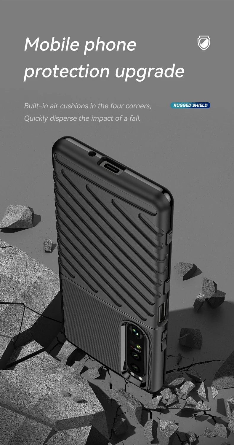 Luxury Shockproof Silicone Phone Case for Sony Xperia 1 III - Soft TPU Protective Cover