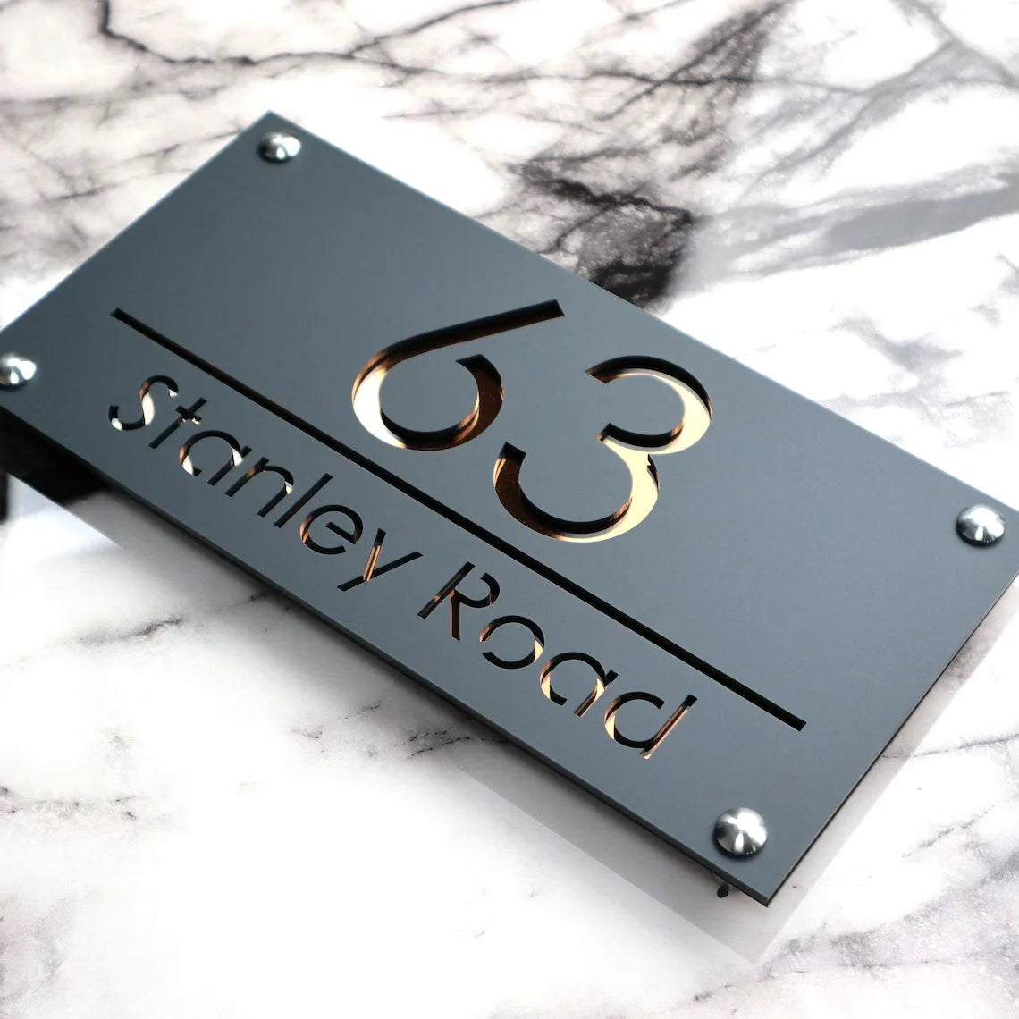Customized Sign Outdoor House Number Plate Personalized Family Address Name Hotel Sign 3D Acrylic Laser Cut Wall Plaque
