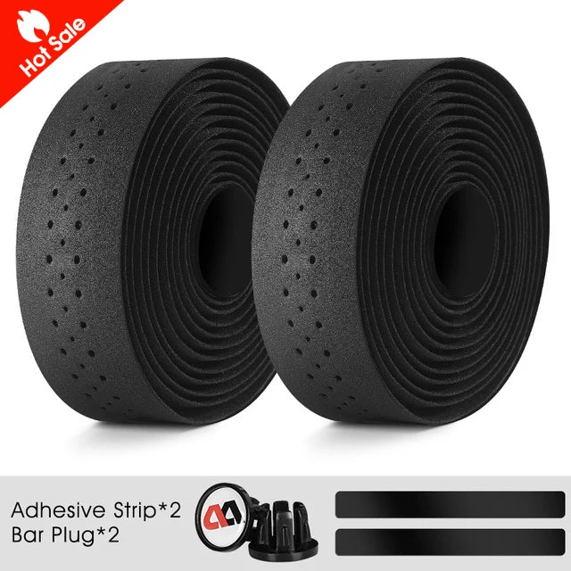 WEST BIKING EVA Bar Tape High Tenacity Handlebar Tape Adhesive Bike Handle Tape Shock Absorbing Bar Tape With Hole for Road Bike