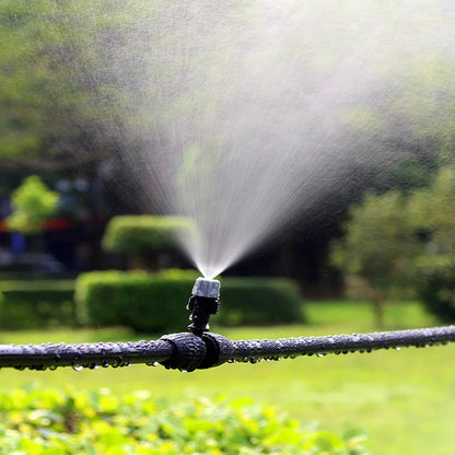 100/10PCS Plastic Watering Irrigation Garden Misting Sprinkler Heads Nozzle W/ Tee Joints for Misting Watering Irrigation System