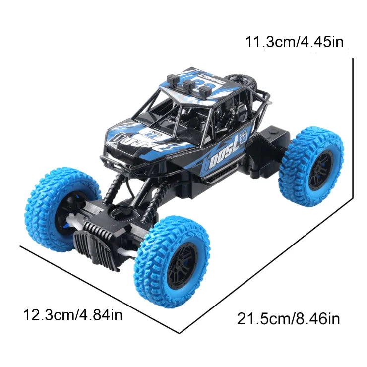Remote control car with colorful flashing lights, rubber wheels, off-road toy car suitable for children's gifts