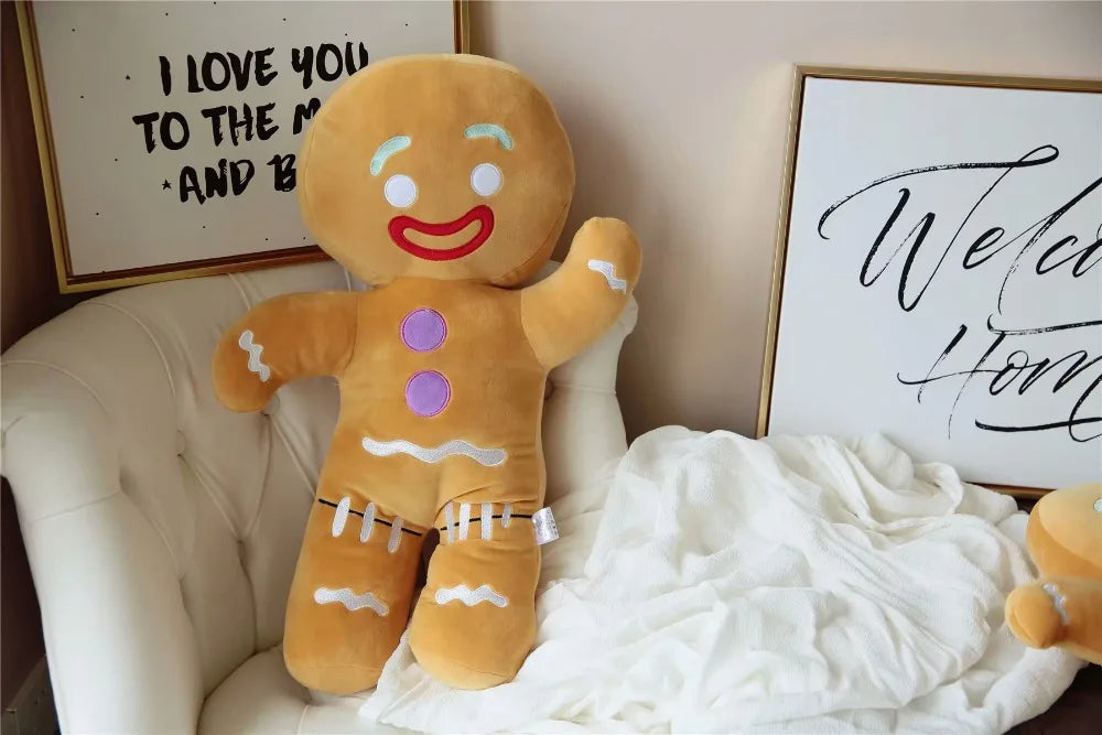 Gingerbread Man Plush Toy Biscuit Peluche Stuffed Cookie Soft Doll Room Decoration Birthday Gifts