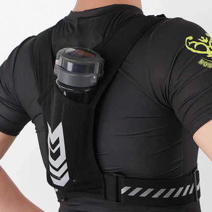 Reflective Running Vest with Phone Holder & Key Pocket | Adjustable Strap for Men Women Night Jogging Walking Gym Exercise Gear