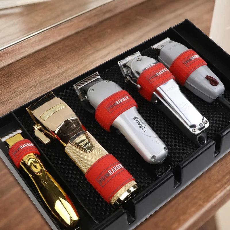 New 3Pcs Professional Barber Clipper Grip Non Slip Barber Clipper Bands Resistance Barber Sleeve Barber Hair Clipper Holder Tool