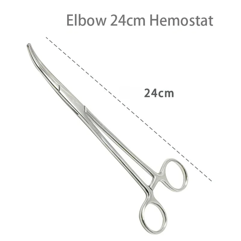 1pc Stainless Steel Hemostatic Forceps Surgical Forceps Tool Hemostat Locking Clamps Forceps Fishing Pliers Curved/Straight Tip