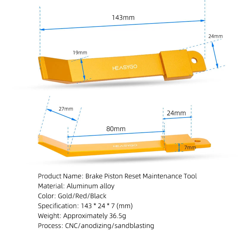 Brake Piston Maintenance Tool Piston Protrusion Reset Tool Aluminum Bicycle Tool For Single Side Clamping of piston ﻿