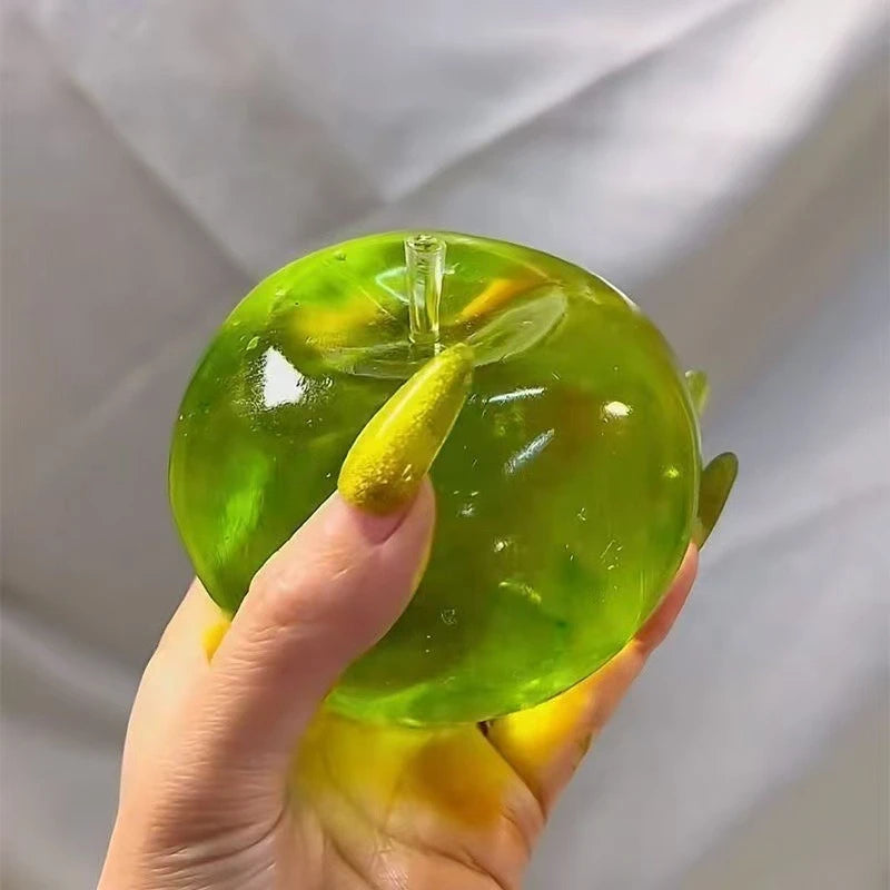 Green Apple Squeeze Toys Relieve Stress and Vent Anger Fidget Toys Plasticity Squeeze toys To Relieve Stress for Friends