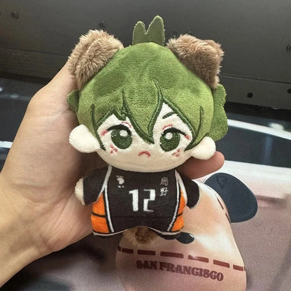 10cm New Japan Haikyuu Plush Toy Hinata Shoyo Keychain Tobio Kageyama Yu Nishinoya Bag Pendant Mini Volleyball Stuffed Doll Gift