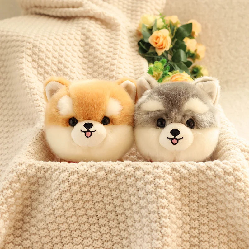 Lifelike Fluffy Dog Stuffed Toy Simulation Puppy Model Shiba Inu Corgi Husky Yorkshire Bichon frise Chow Chow Plush Doll Gifts