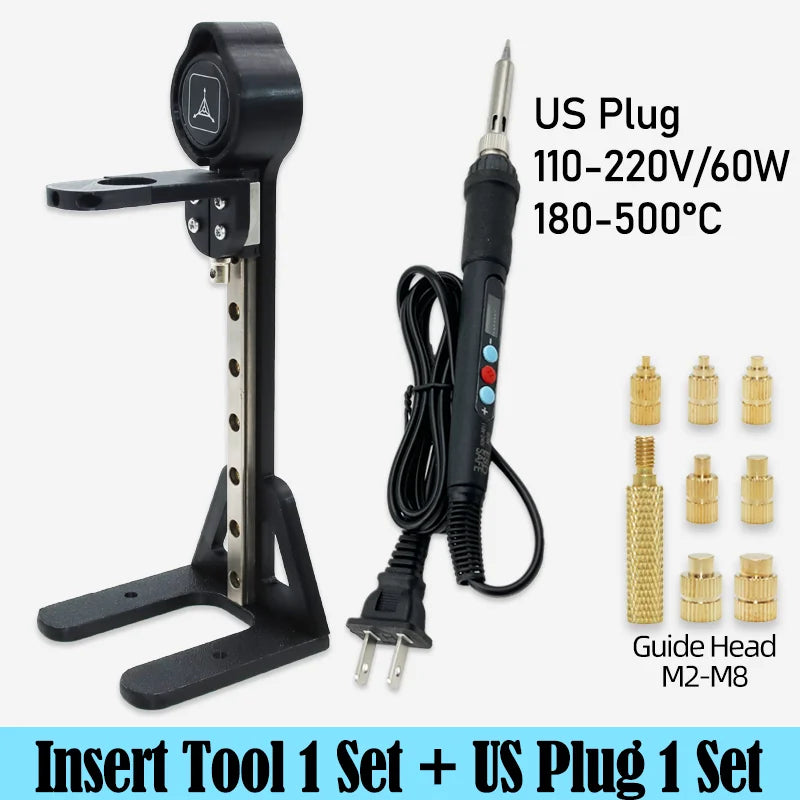 Heat Set Brass Nut Threaded Insert 3d printing Tool Manual Implantation Press Machine M3 Hot Melt Insert Nuts Soldering Iron Tip