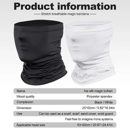Cycling Face Mask Absorb Sweat Breathable Fishing Training Sport UV Face Scarf Neck Gaiter Summer Face Bandana