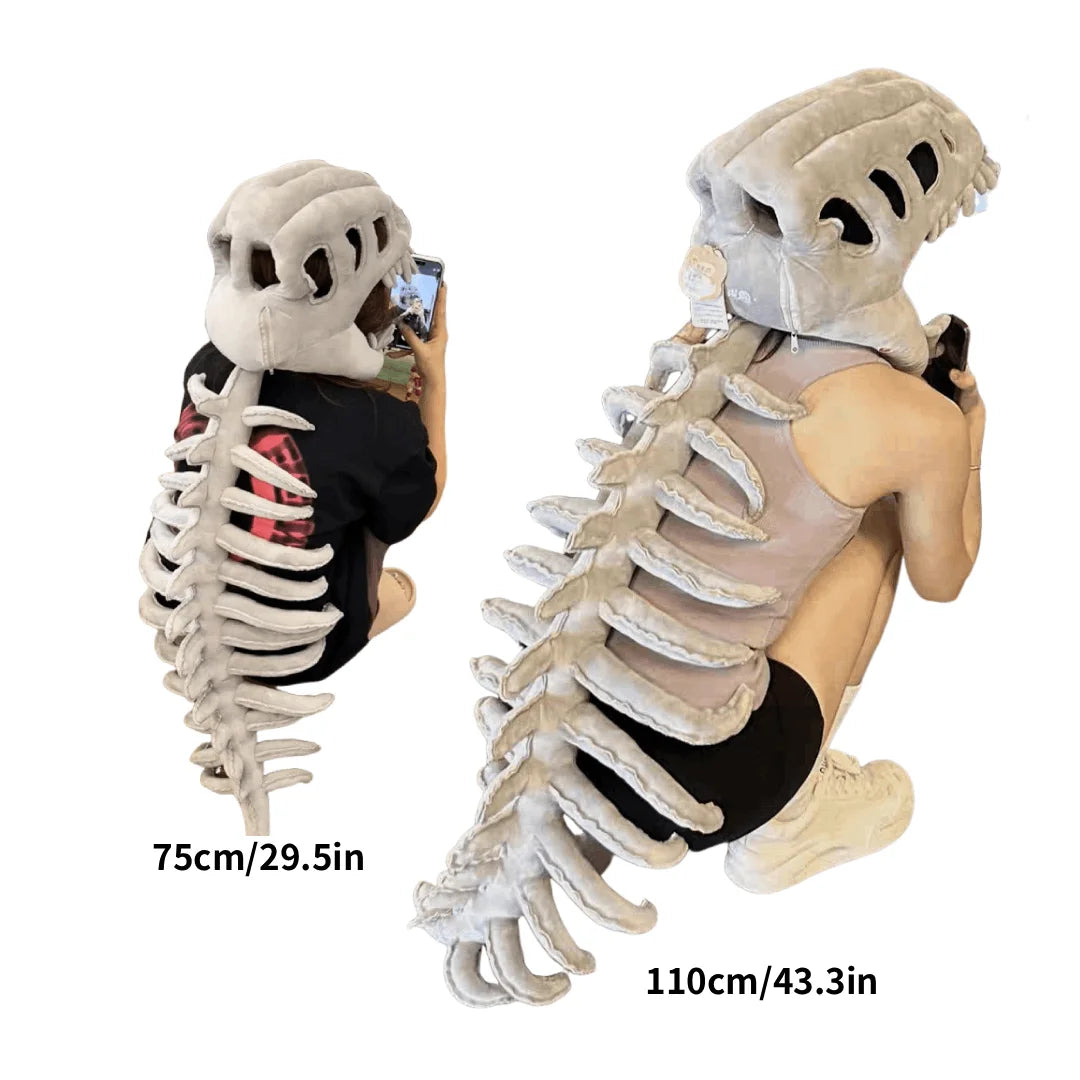 Realistic Dinosaur Skeleton Costume Set Funny Headgear Cosply Dress up Clothing Plush Toys Creative Gifts