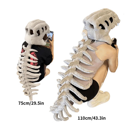 Realistic Dinosaur Skeleton Costume Set Funny Headgear Cosply Dress up Clothing Plush Toys Creative Gifts