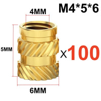 100 PCS M4X5X6