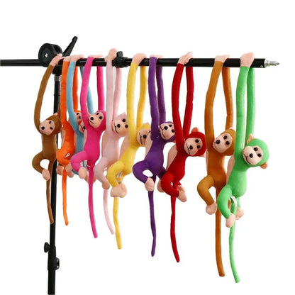60CM Long Arm Monkey Plush Toy Anti-collision Banana Monkey Curtain Strap Monkey Doll Stuffed Toy Birthday Wedding Party Decor