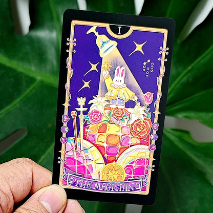 10.3*6cm Galaxy Reverie Tarot Deck 78 Cute Rabbit-themed Tarot Cards Based on Rider System