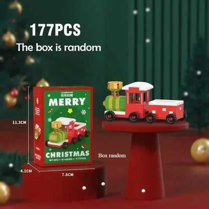 Christmas Gifts Micro Building Block Series Santa Claus Reindeer Puzzle Assembling Bricks Table Decoration Toys Kids