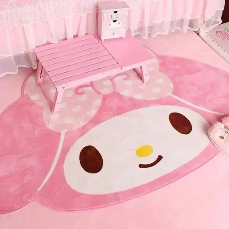 Kawaii My Melody Carpet Kawaii Home Soft Fur Rugs Girls Bedroom Living Room Floor Mat Doormat Decoration Cartoon Gift For Girl