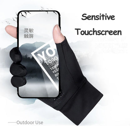 Summer Men Women Gloves Fitness Sports Fishing Cycling Ice Silk Breathable Elastic Sun Protection Touchscreen Driving Gloves