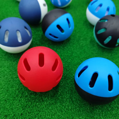 1A-5Pcs Baseball Practice Balls 74MM Super Soft Indoor & Outdoor Auxiliary Balls EVA Hollow Hole Balls Black & Blue Duplicates