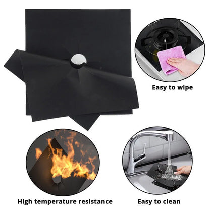8/4/1pcs Stove Protector Cover Liner Gas Stove Protector Stove Stovetop Burner Protector Kitchen Accessories Mat Cooker 27cm