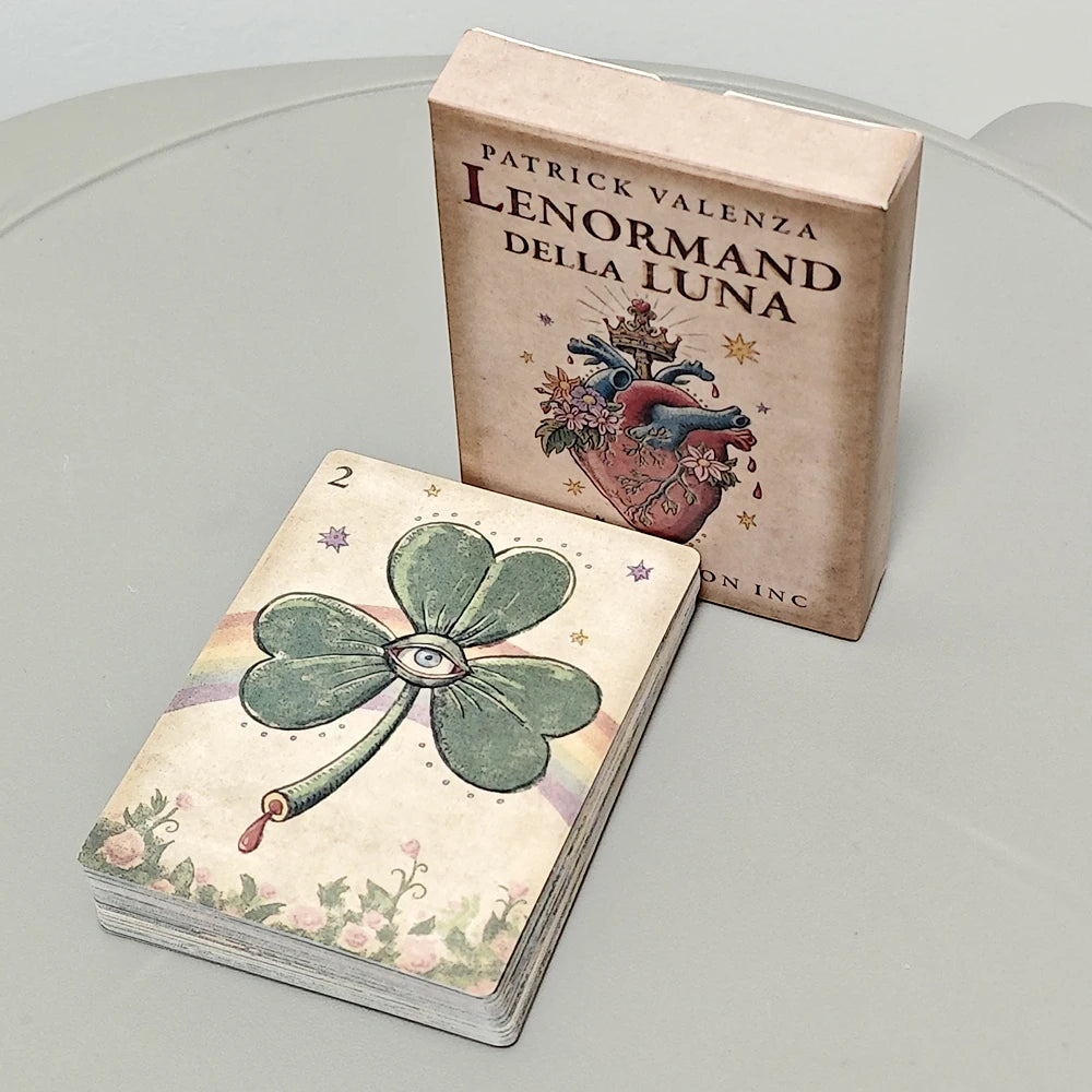 36 Pcs Lenormand Oracle Cards Deviant Moon Lenormand Della Luna Classic Deck Printed on 350GSM Double Embossed Cardstock 9*6cm
