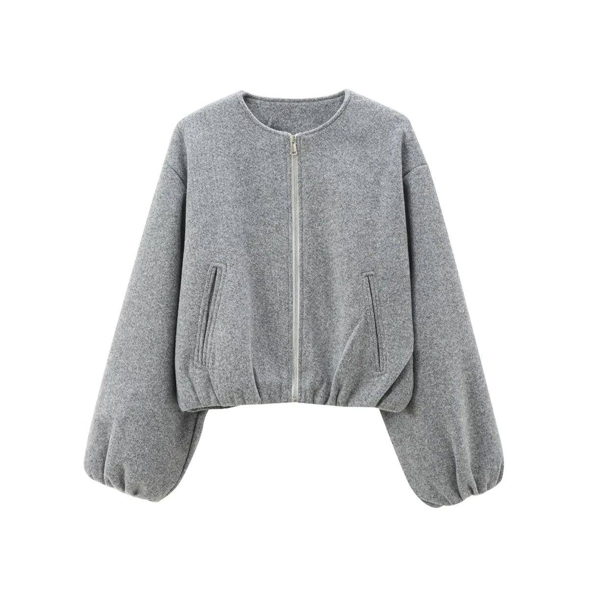 MUJER Fleece Bomber Jackets for Women Soft Zipper Woman's Sports Jacket Casual Cropped Jacket Women Long Sleeve Coats Outerwears