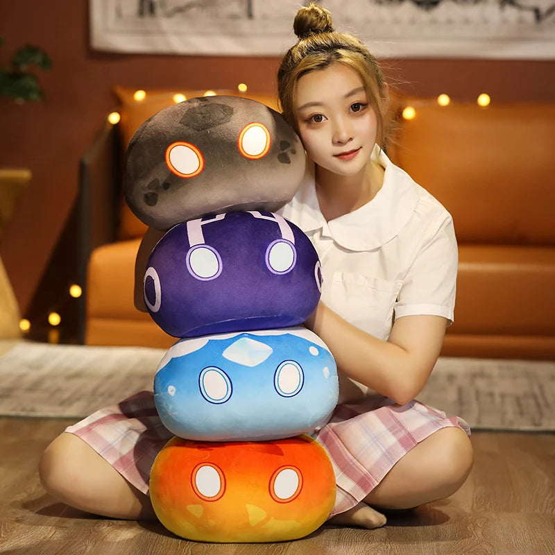 10cm Genshin Slime Plush Pendant Toys Genshin Impact Stuffed Pillow Cute Anime Game Original God Cosplay Fans for Kid Gift