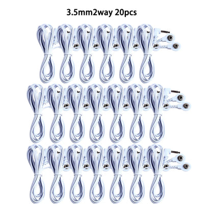 2/4 Way 3.5mm Button Tens Acupuncture Massager Cable Line Wire for Digital Tens Machine Electrical Nerve Muscle Stimulator