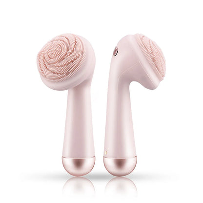 Electric Silicone Facial Brush Cleaner Vibration Roller Massage Pore Cleansing Instrument Waterproof Rechargeable Beauty Tool