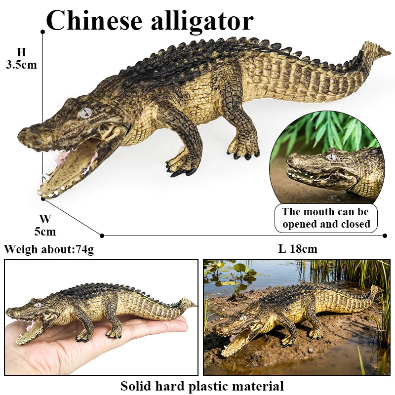 Oenux Wild Animals Action Figures Simulation Sarcosuchus Crocodiles Boar Croc Model PVC Collection Decorate Kids Educational Toy