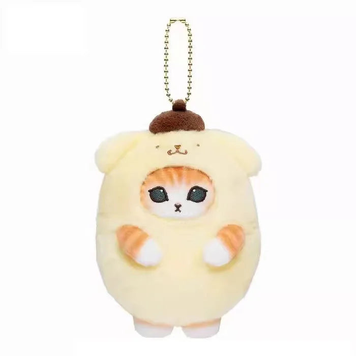 Anime Shark Cat Co Branded Cross-dress Kuromi Hello Kitty Cinnamoroll Plush Toys Collect Decoration Pendant Gift